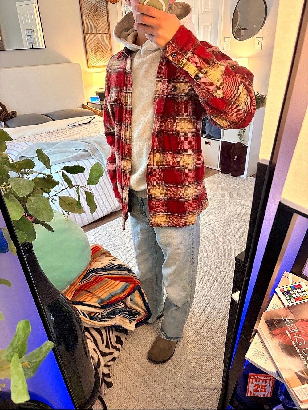 Orvis Plaid Wool Shirt Size Medium Like New
